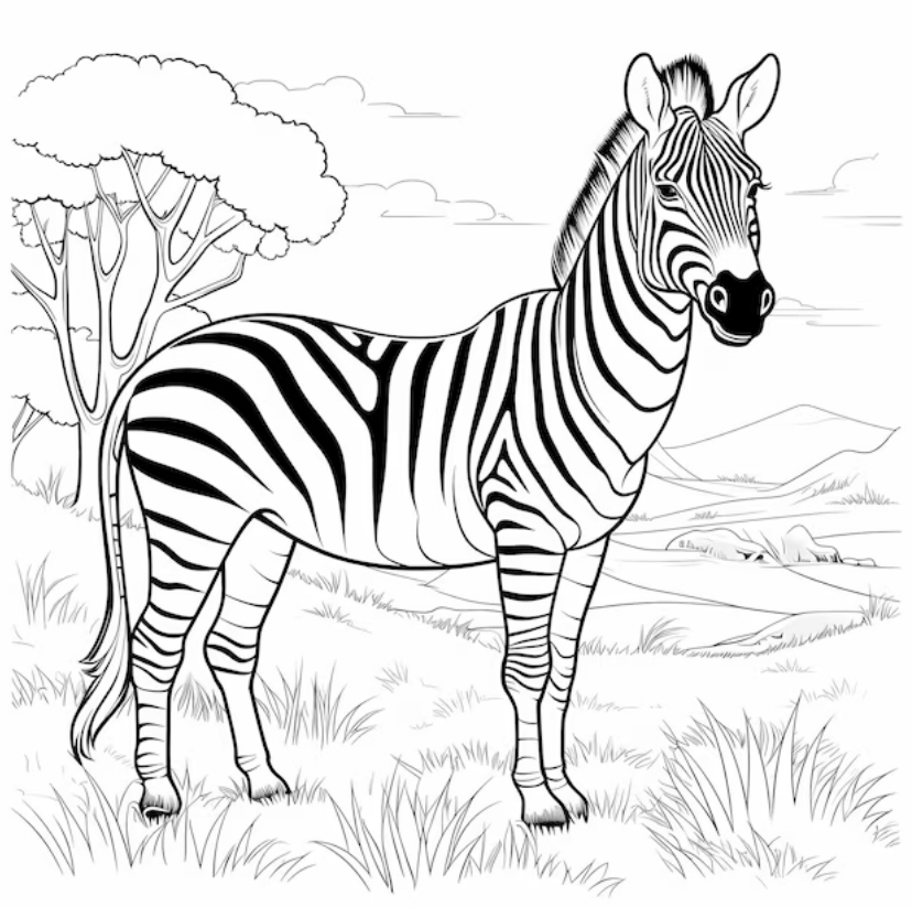 ein süßes Zebra im Wald