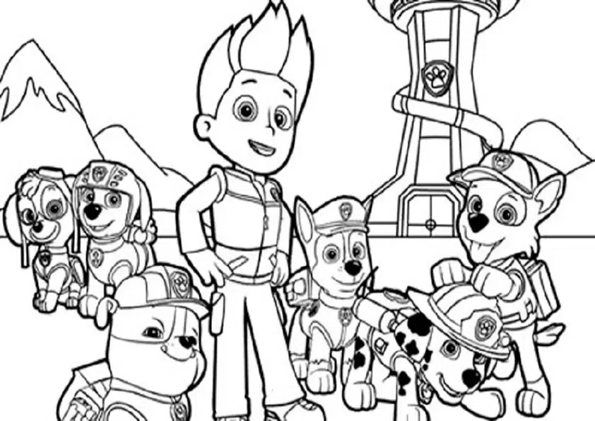 Paw Patrol Bilder zum Ausmalen