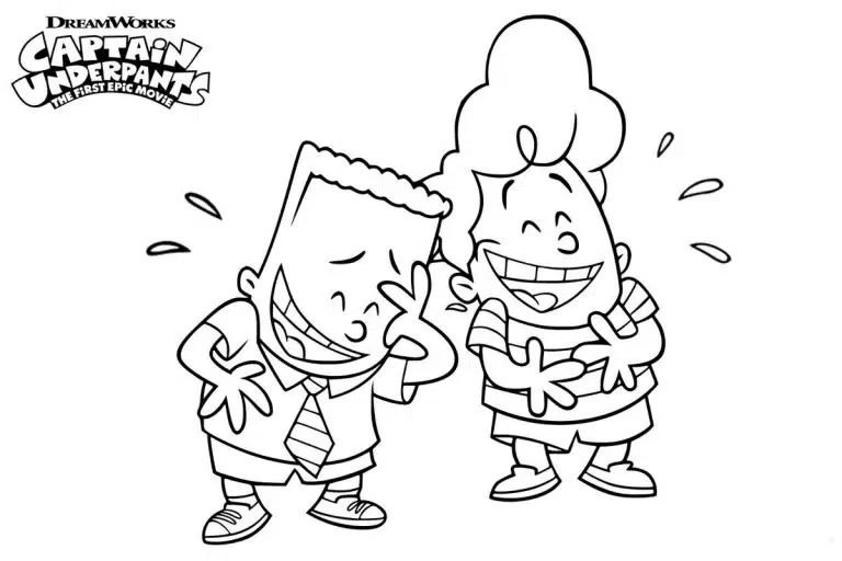 Captain Underpants Comic Ausmalbild