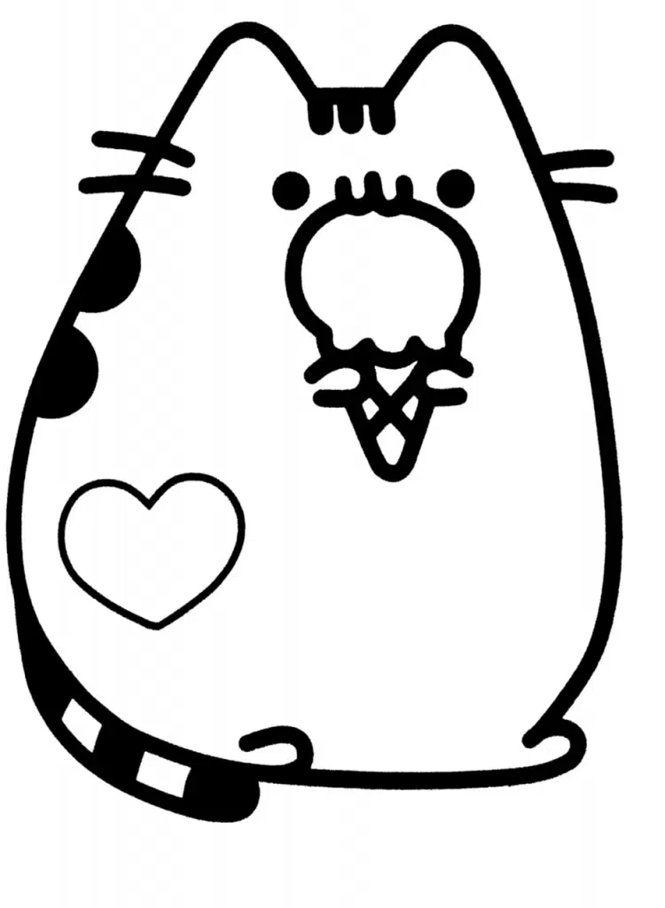 Essen Pusheen Ausmalbild