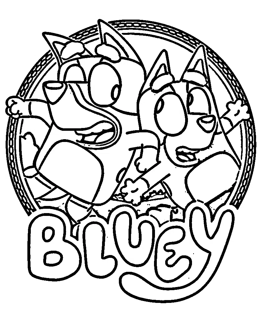 Ausmalbilder Bluey Kostenlos