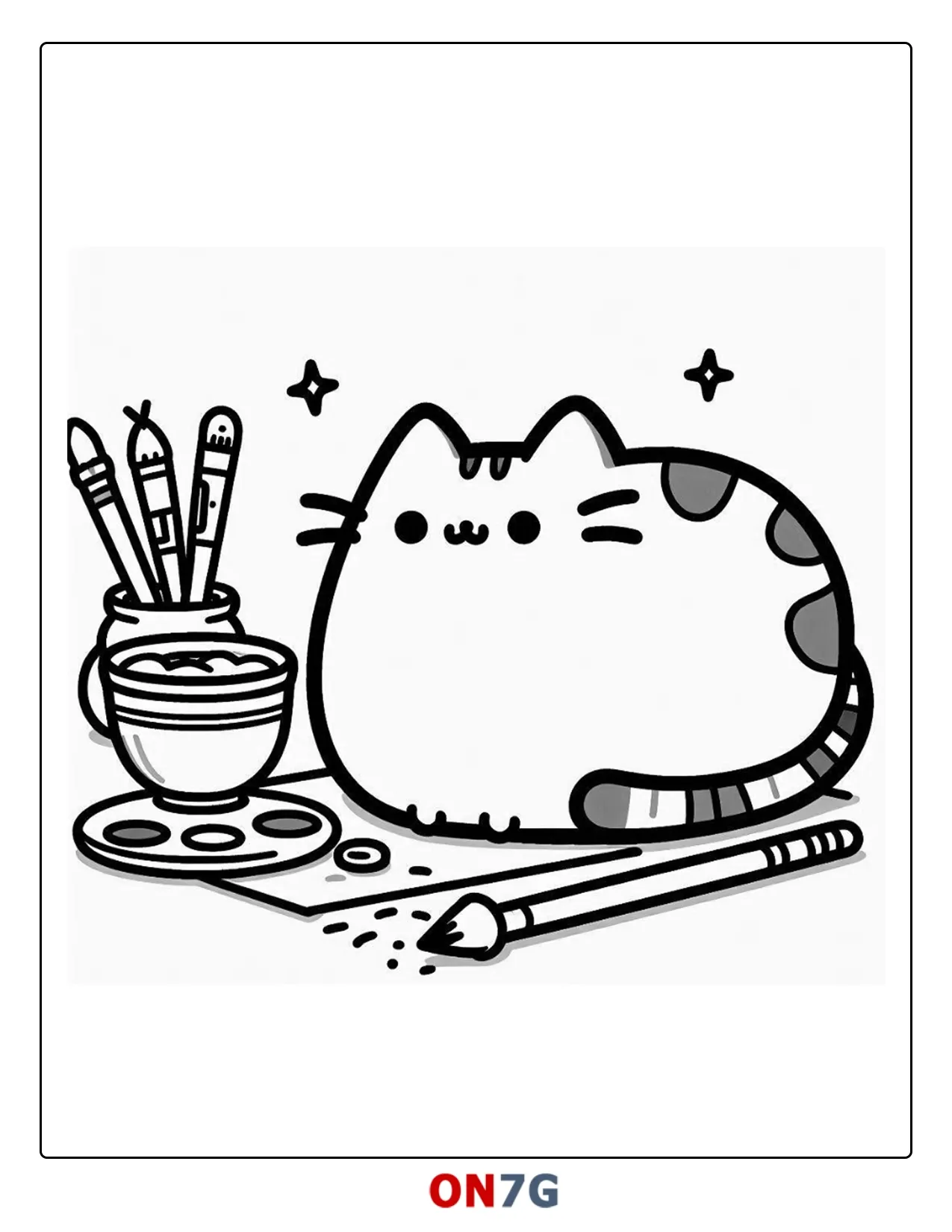 Lustige Katze Pusheen Malvorlage