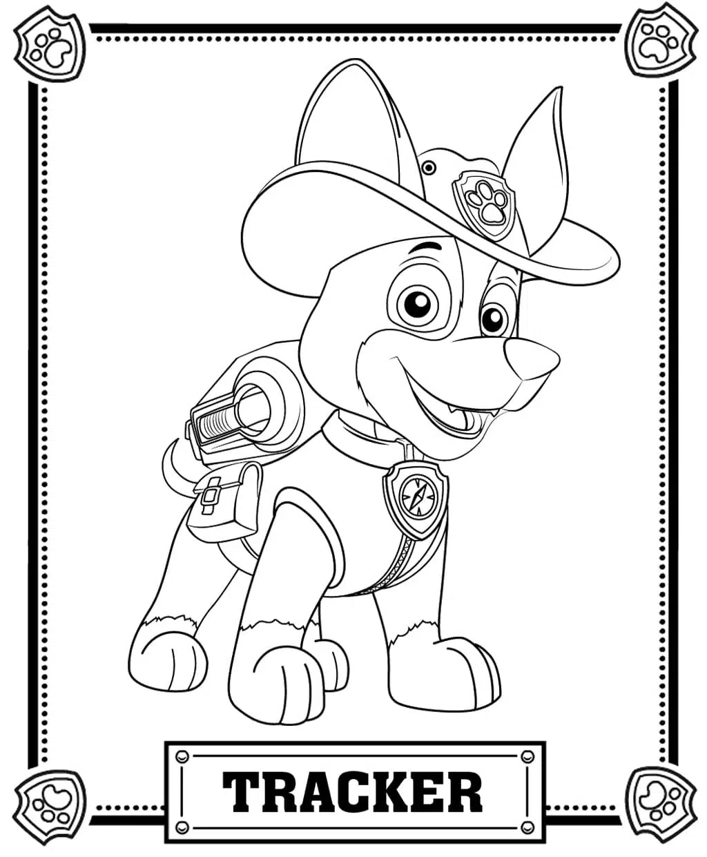 Paw Patrol Tracker Ausmalbilder