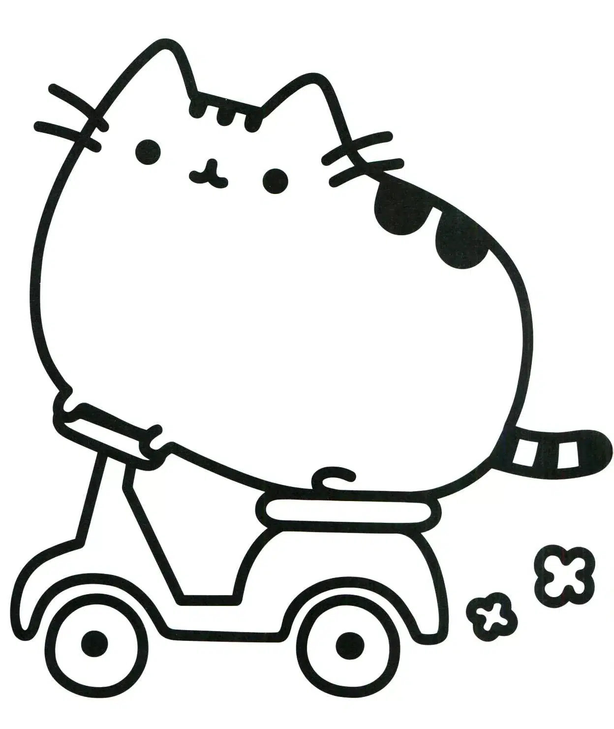 Pusheen und Motorrad Ausmalbilder