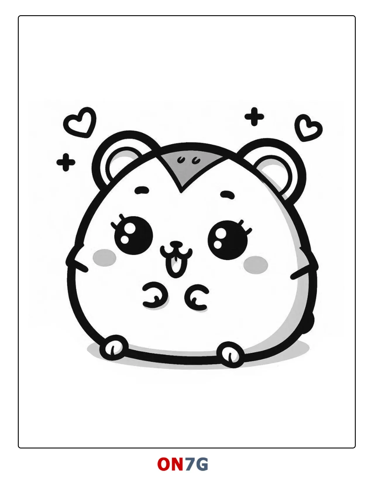 Süßeste Kawaii Hamster Malvorlagen