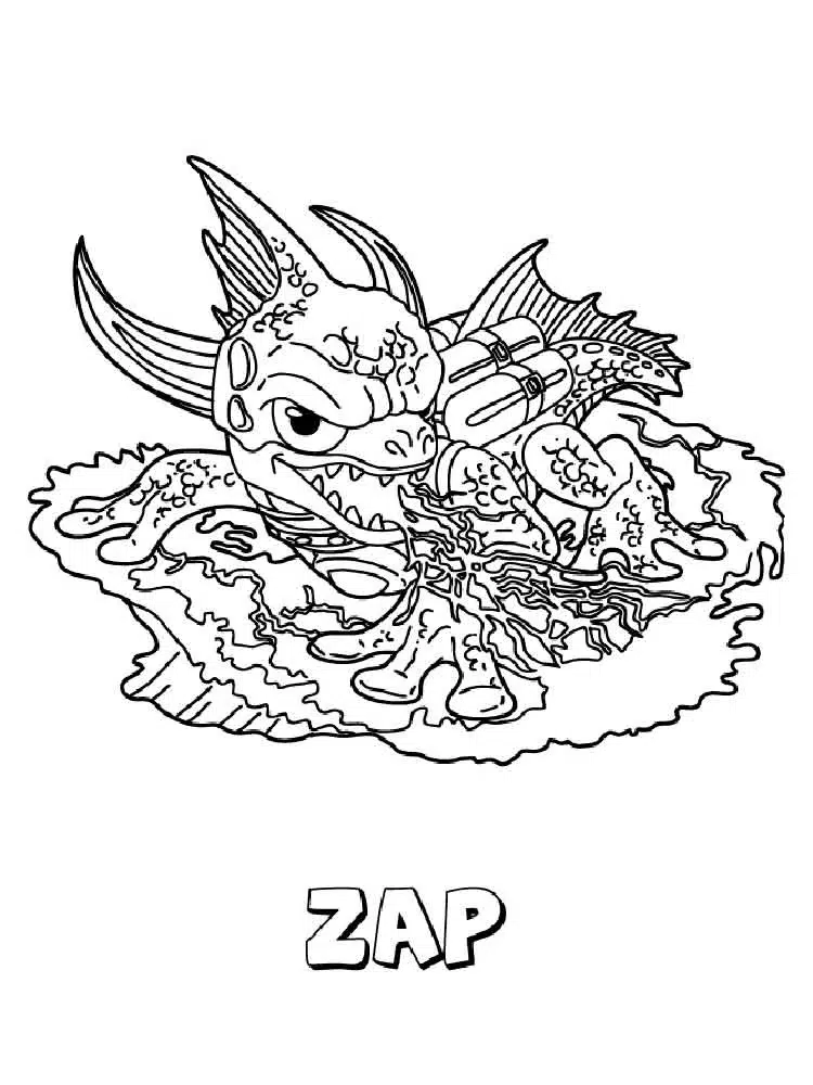 Skylander Zap Ausmalbild