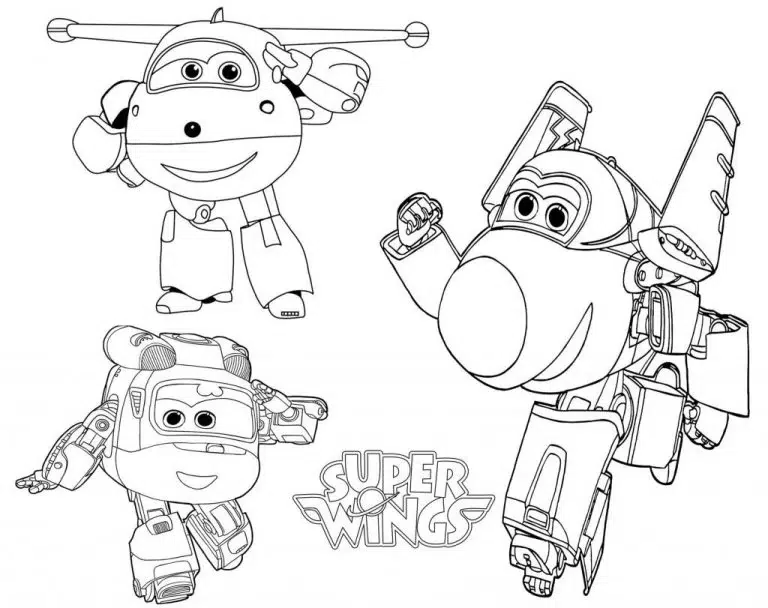 Super Wings Ausmalbilder zum Ausdrucken