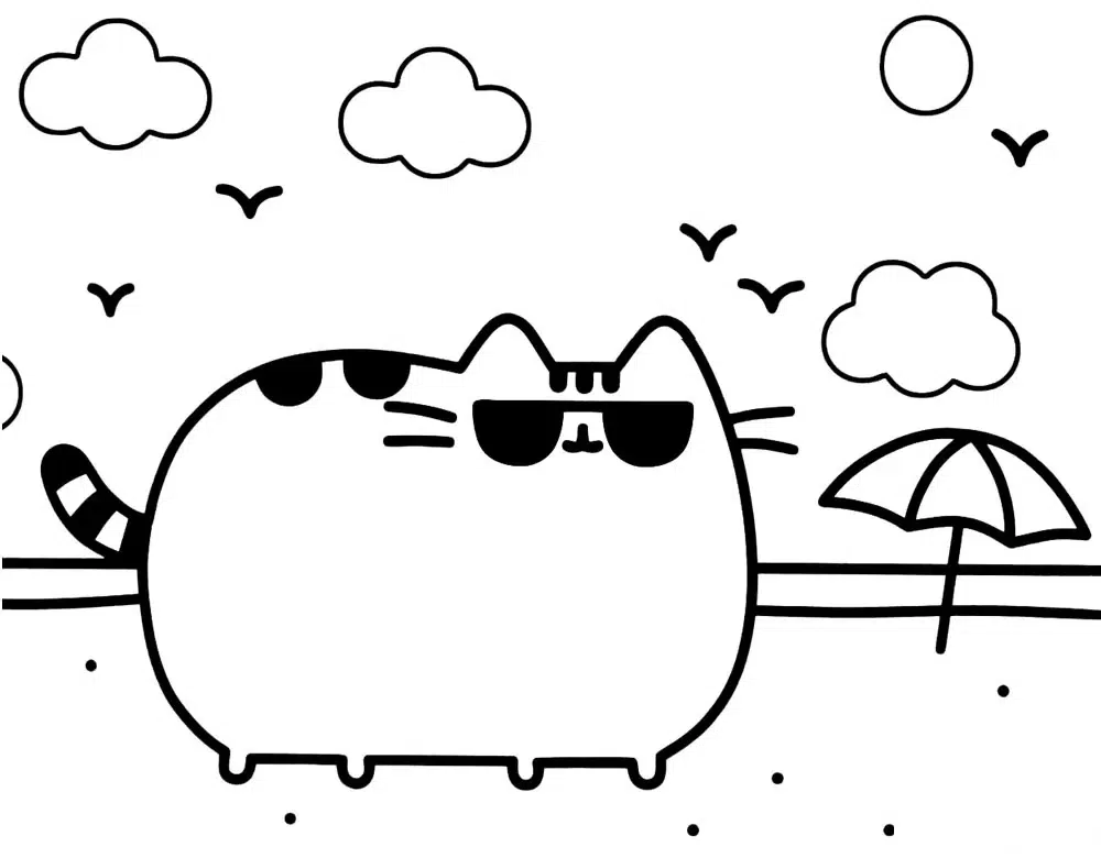 Komisch Pusheen Ausmalbild