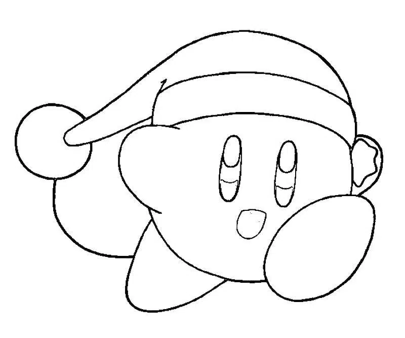 Ausmalbilder Kirby Weihnachten