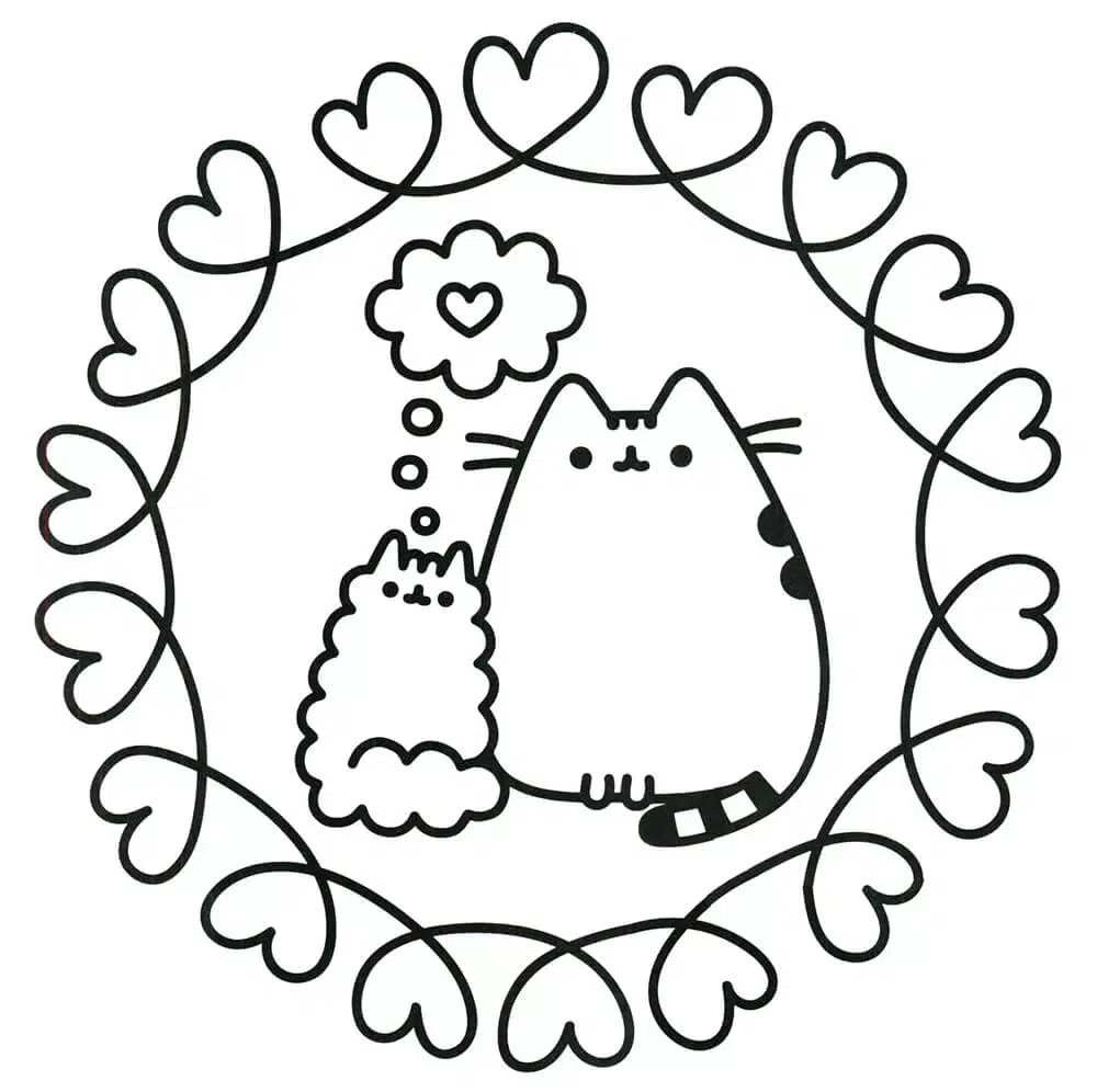 Pusheen Ausmalbild Liebe