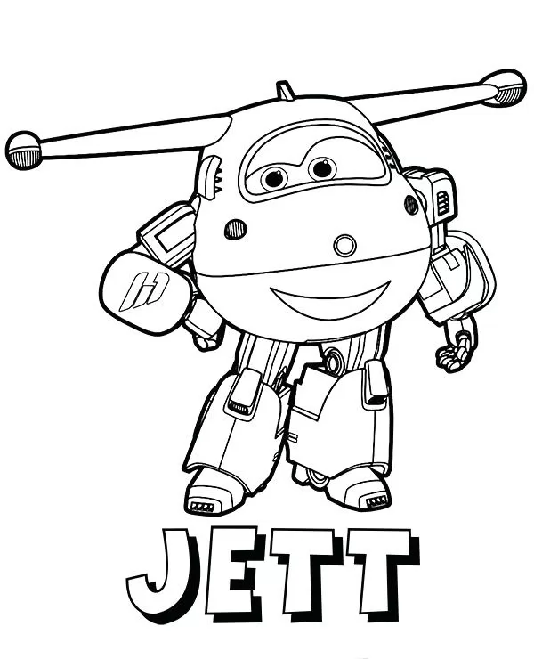 Super Wings Jett Ausmalbild