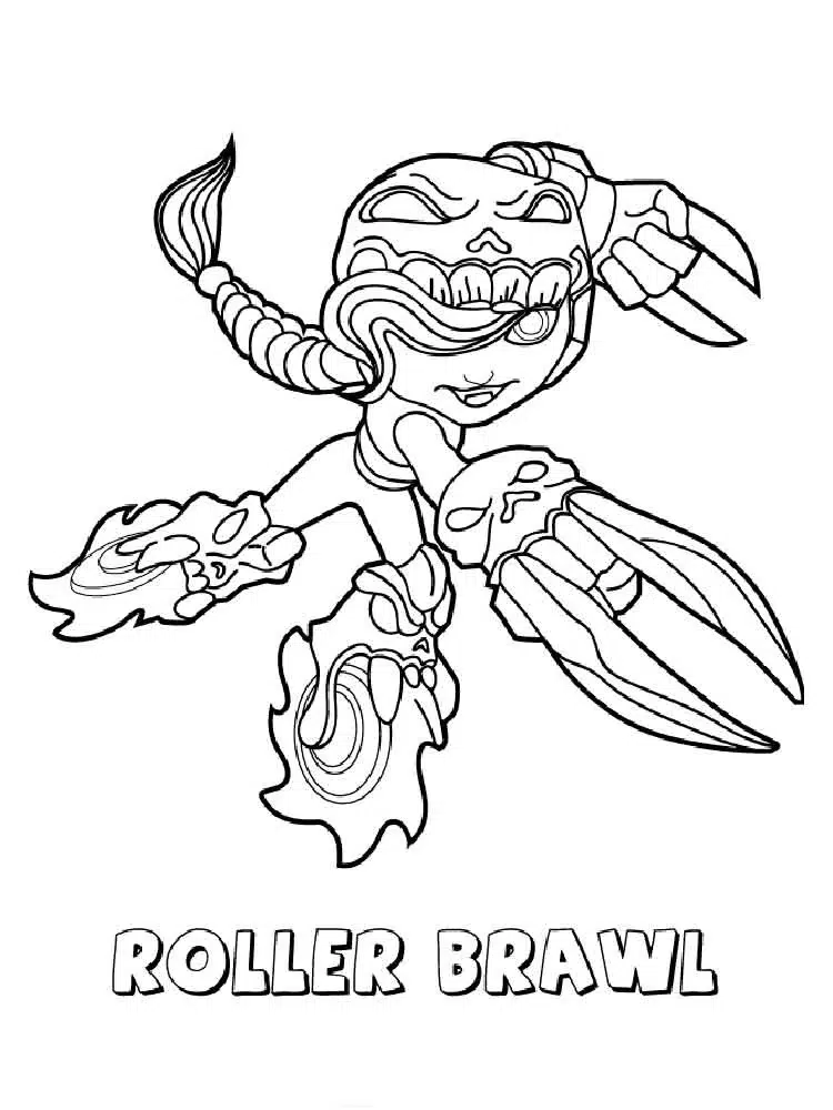 Skylander Roller Brawl Ausmalbild