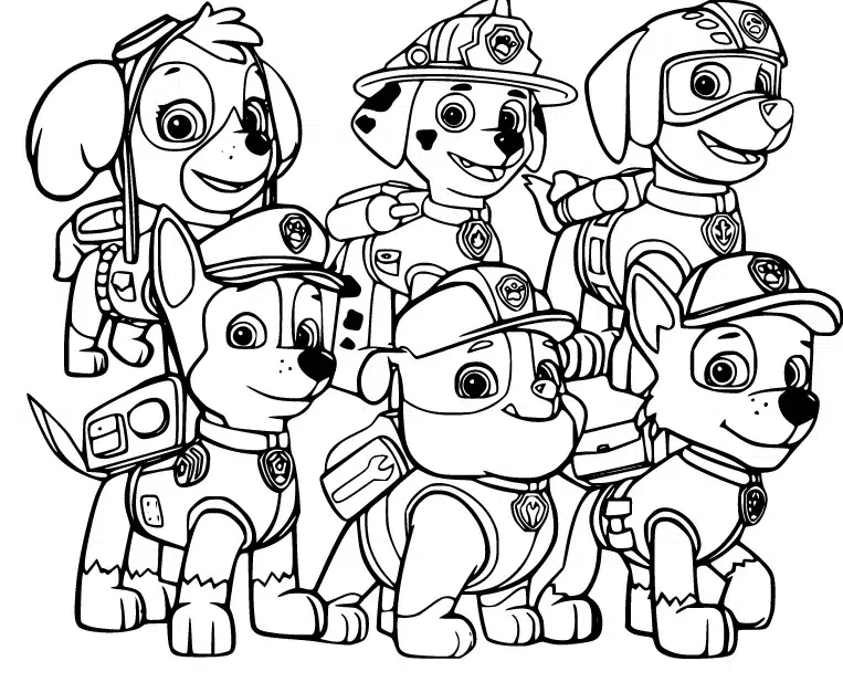 Paw Patrol Ausmalbilder zum Ausdrucken Kostenlos