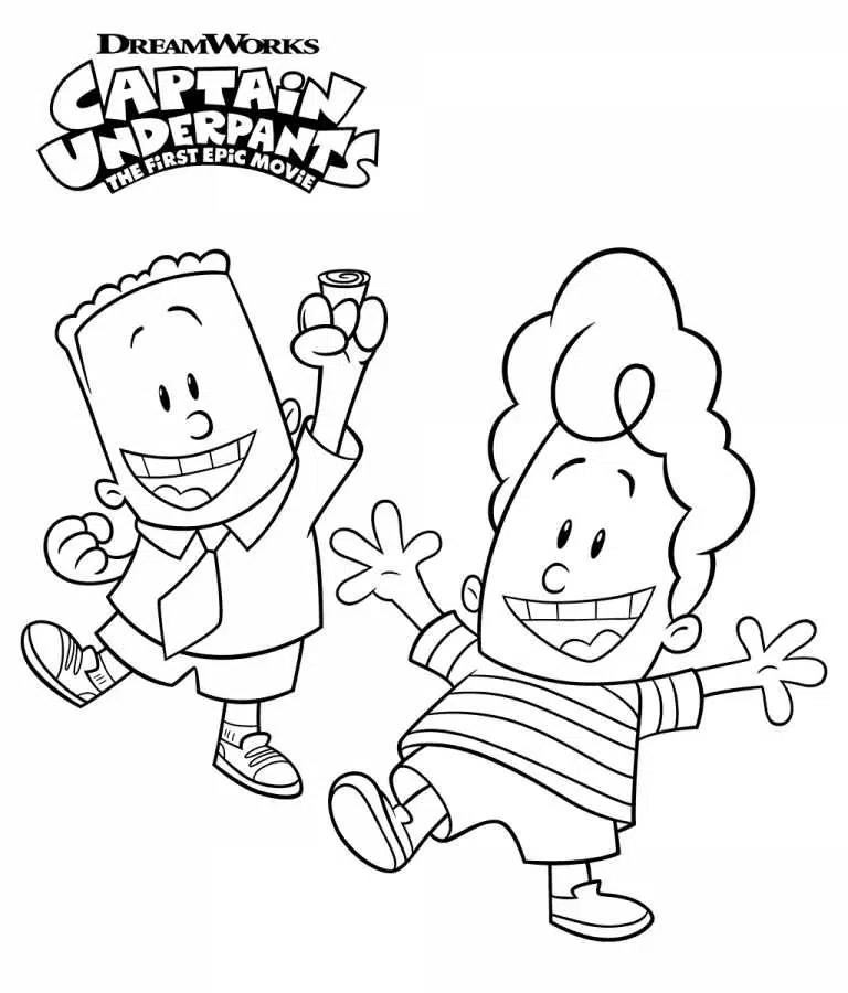 Captain Underpants Ausmalbilder für Kinder