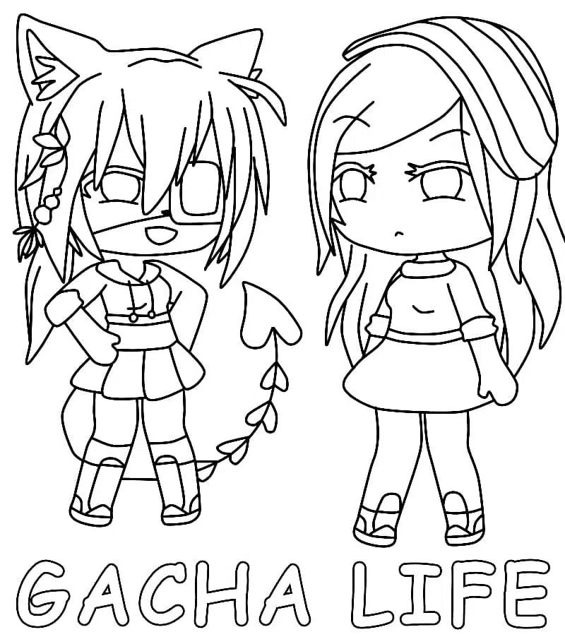 Gacha Life Ausmalbilder für Mädchen