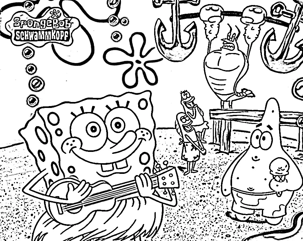 SpongeBob Ausmalbilder zum Ausdrucken