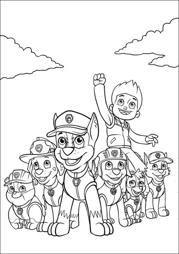 Paw Patrol Alle Ausmalbild