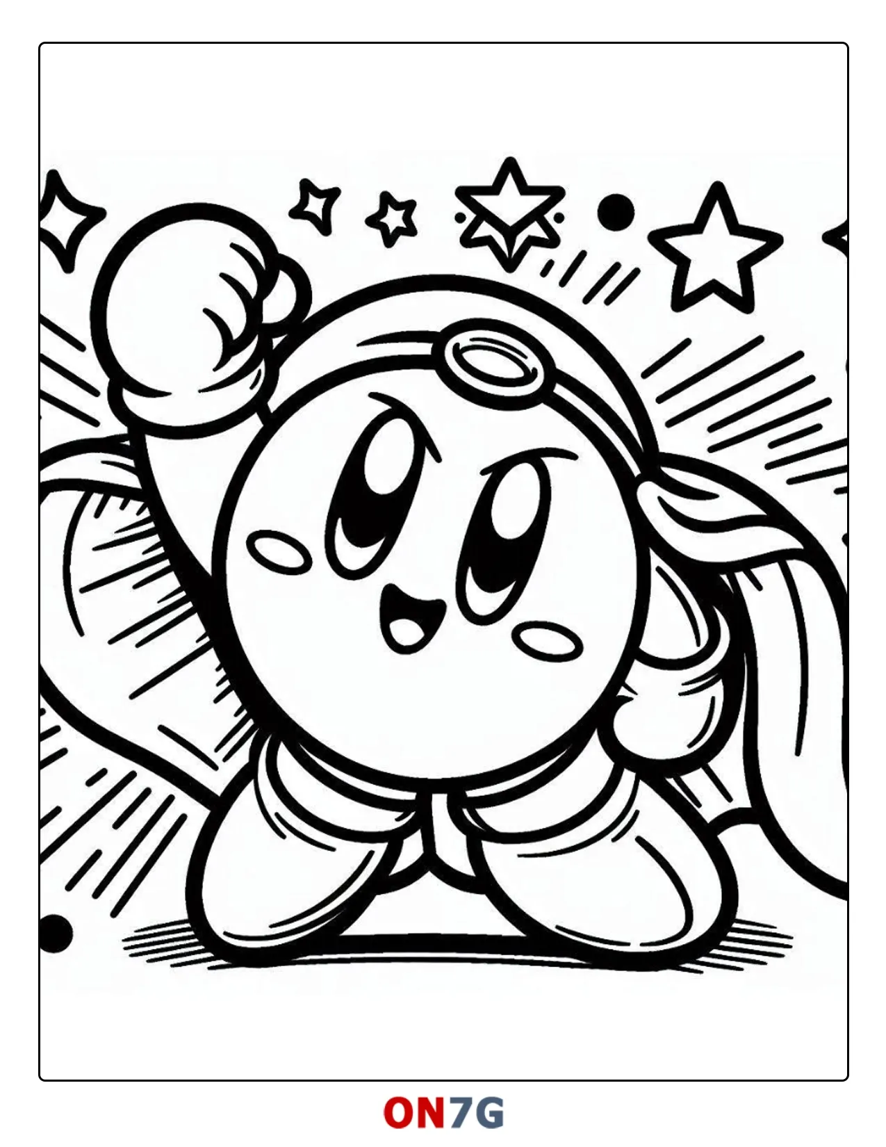 Superheld Kirby zum Ausmalen