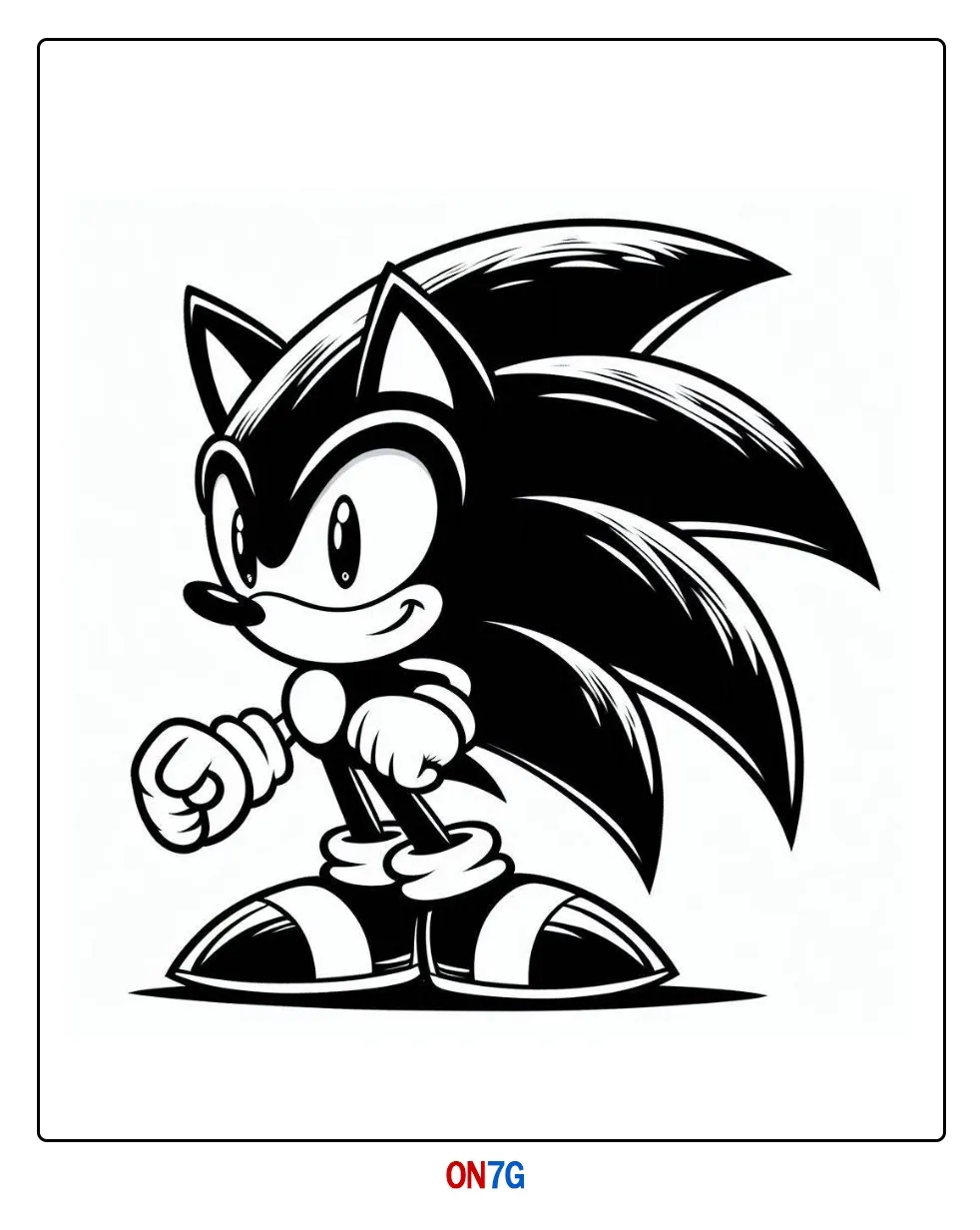 Sonic hat so viel Spaß Ausmalbild