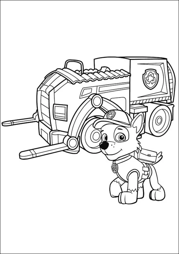 Paw Patrol Arbeitsmaschine Ausmalbilder