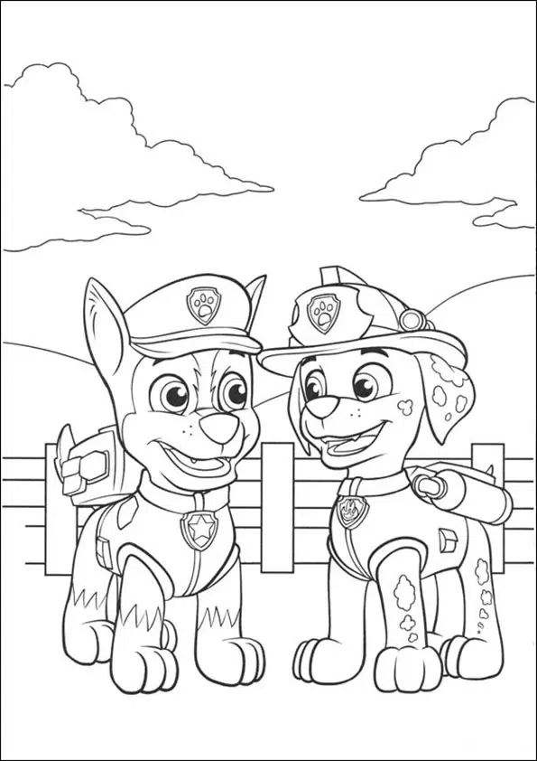 Paw Patrol Freundschaft Ausmalbild