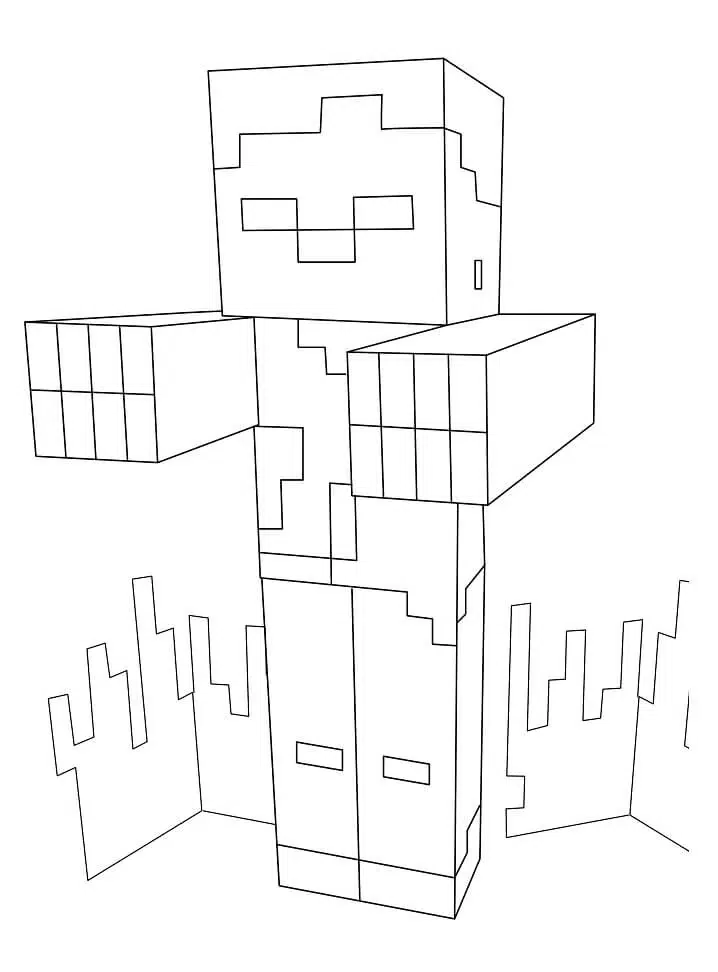 Zombie Minecraft Malvorlagen