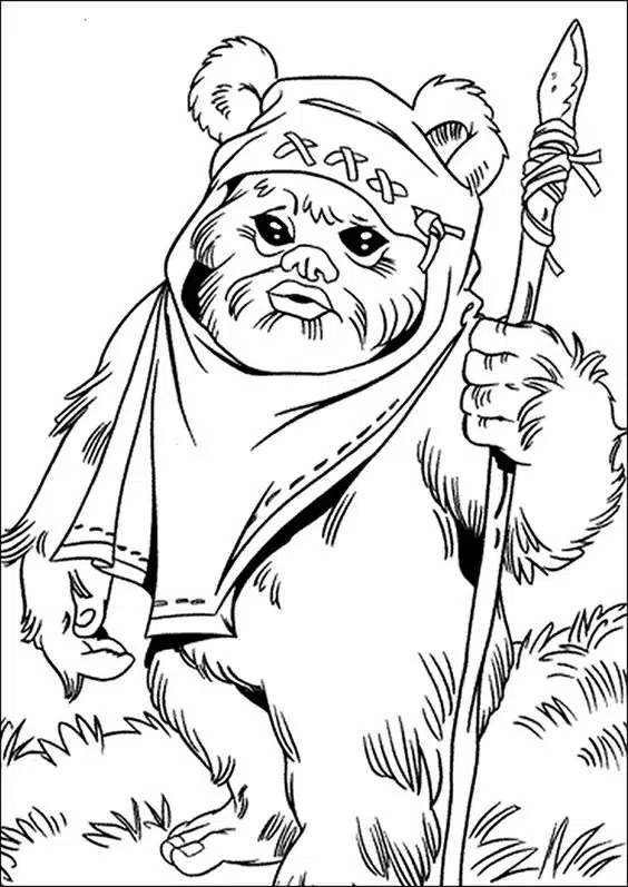 Star Wars Ewoks Ausmalbild