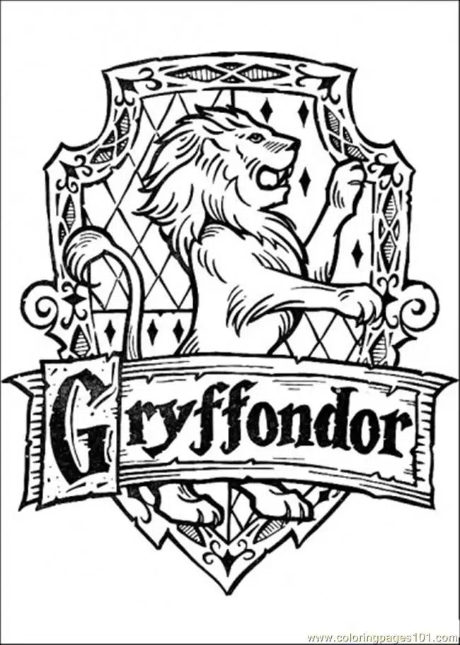 Harry Potter Gryffondor Ausmalbild