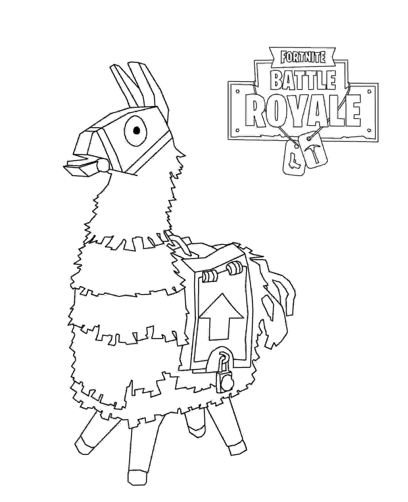 Fortnite Llama Ausmalbild